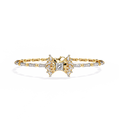 1.65Ct Princess And Round Cut Diamond Antique Elegant Delicate Stunning Perfect Tennis Bridesmaid Bracelet