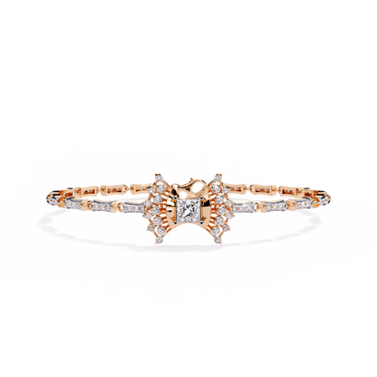 1.65Ct Princess And Round Cut Diamond Antique Elegant Delicate Stunning Perfect Tennis Bridesmaid Bracelet