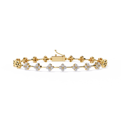 Round Cut Diamond Delicate Classic Handmade Wedding Minimalist Bracelet Special Day Gift For Her