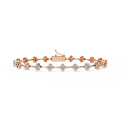 Round Cut Diamond Delicate Classic Handmade Wedding Minimalist Bracelet Special Day Gift For Her