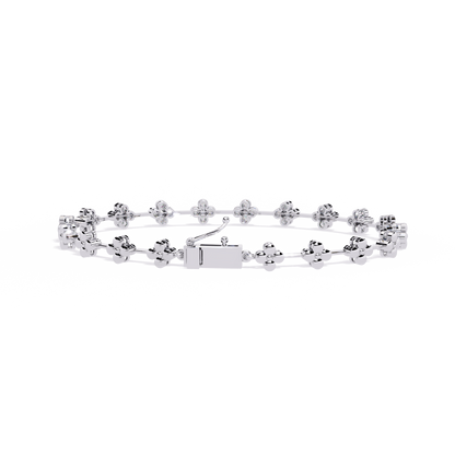 Round Cut Diamond Delicate Classic Handmade Wedding Minimalist Bracelet Special Day Gift For Her