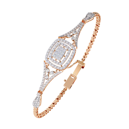 Vintage 1.07Ct Round Cut Lab Grown Diamond Antique Minimalist Perfect Sparkling Bridesmaid Cuff Bracelet