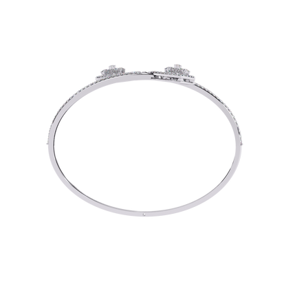 1.35Ct Trilliant Shape Round Cut High Quality Diamond Art Deco Vintage Open Cluster Every Day Bangle for Her