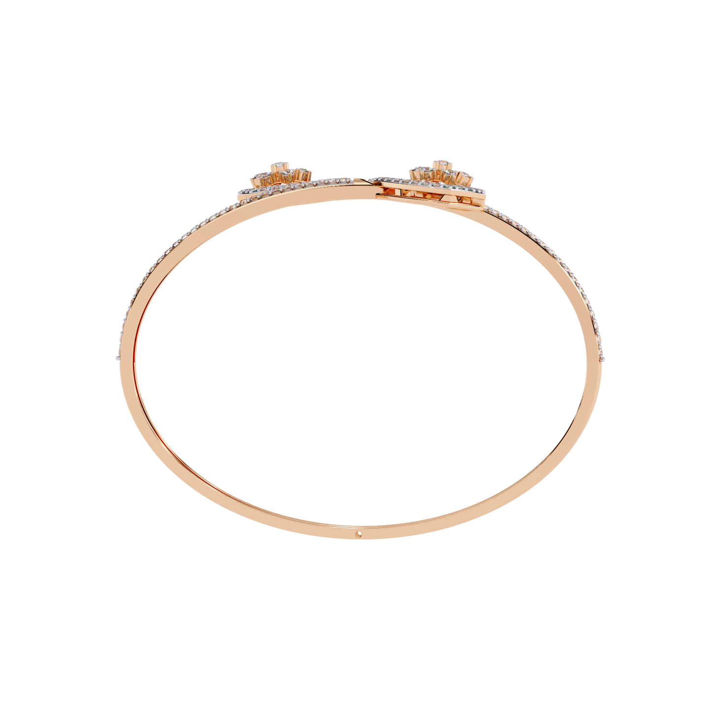 1.35Ct Trilliant Shape Round Cut High Quality Diamond Art Deco Vintage Open Cluster Every Day Bangle for Her