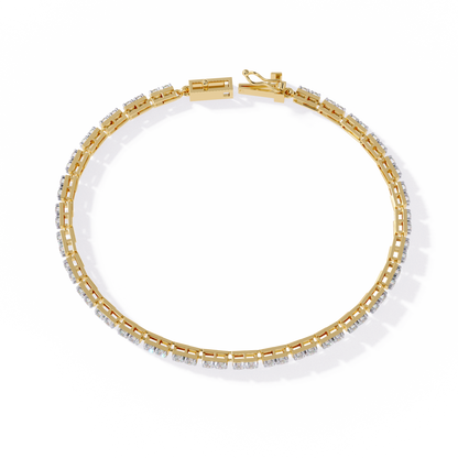 2.30Ct Round Cut Dimond Antique Delicate Minimalist Dainty Vintage Tannins Wedding Bracelet Gift For Women's