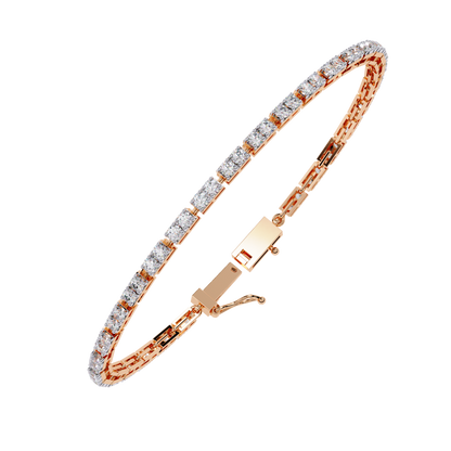 2.30Ct Round Cut Dimond Antique Delicate Minimalist Dainty Vintage Tannins Wedding Bracelet Gift For Women's