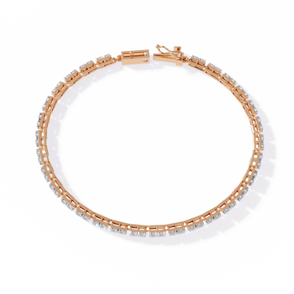 2.30Ct Round Cut Dimond Antique Delicate Minimalist Dainty Vintage Tannins Wedding Bracelet Gift For Women's