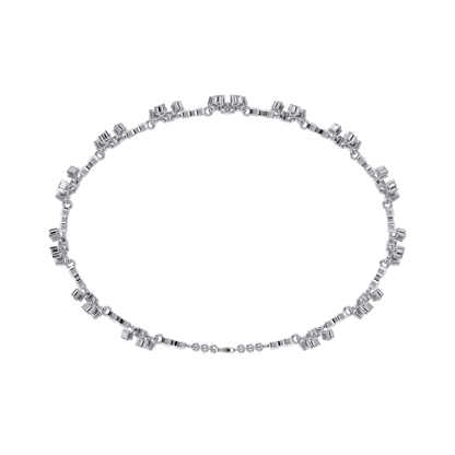 Round Cut Diamond Flower Shape Antique Stunning Sparkling Prefect Party Wear Tennis Bracelet