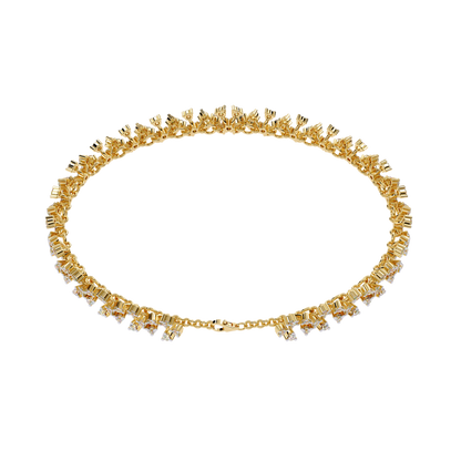 1.59Ct Round Cut Top Grade Diamond Antique Flower Shape Cluster Dainty Bridesmaid Tennis Bracelet Gift For Women's