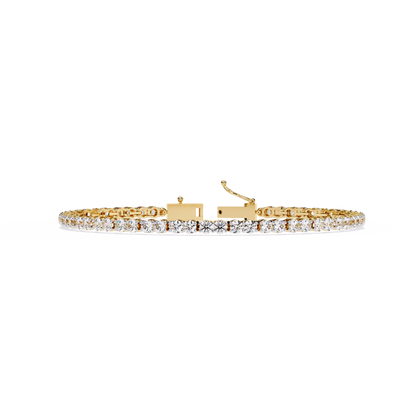 3.98Ct Round Cut Diamond Elegant Channel Set Hand Crafted Bridesmaid Tennis Bracelet Gift for Women's