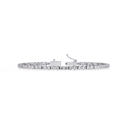 3.98Ct Round Cut Diamond Elegant Channel Set Hand Crafted Bridesmaid Tennis Bracelet Gift for Women's