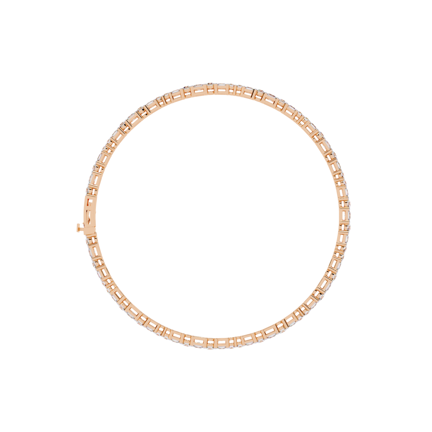 2.05Ct Round And Princess Cut Lab Grown Diamond Timeless Channel Set Dainty Tennis Bridesmaid Bracelet For Her