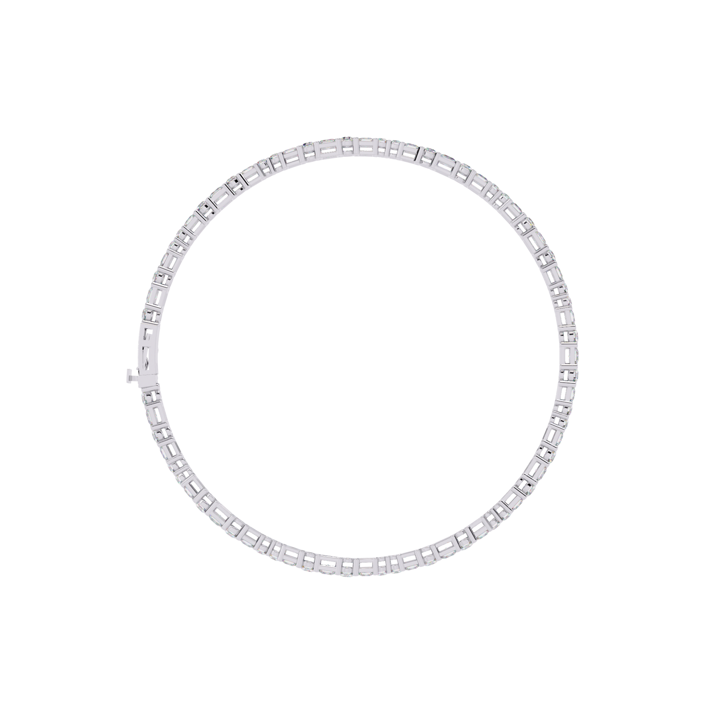 2.05Ct Round And Princess Cut Lab Grown Diamond Timeless Channel Set Dainty Tennis Bridesmaid Bracelet For Her