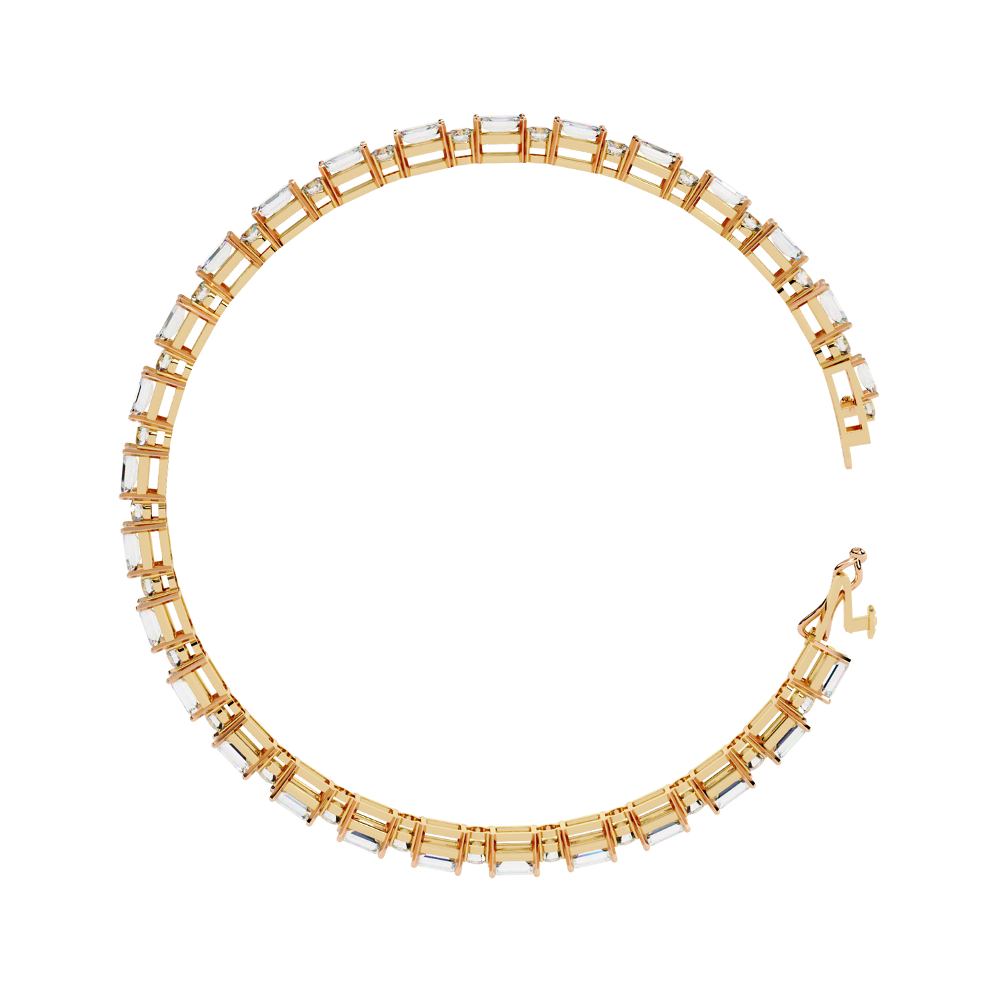 5.10Ct Emerald And Round Cut Diamond Elegant Minimalist Vintage Handmade Dainty Tennis Wedding Bracelet Gift For Women's