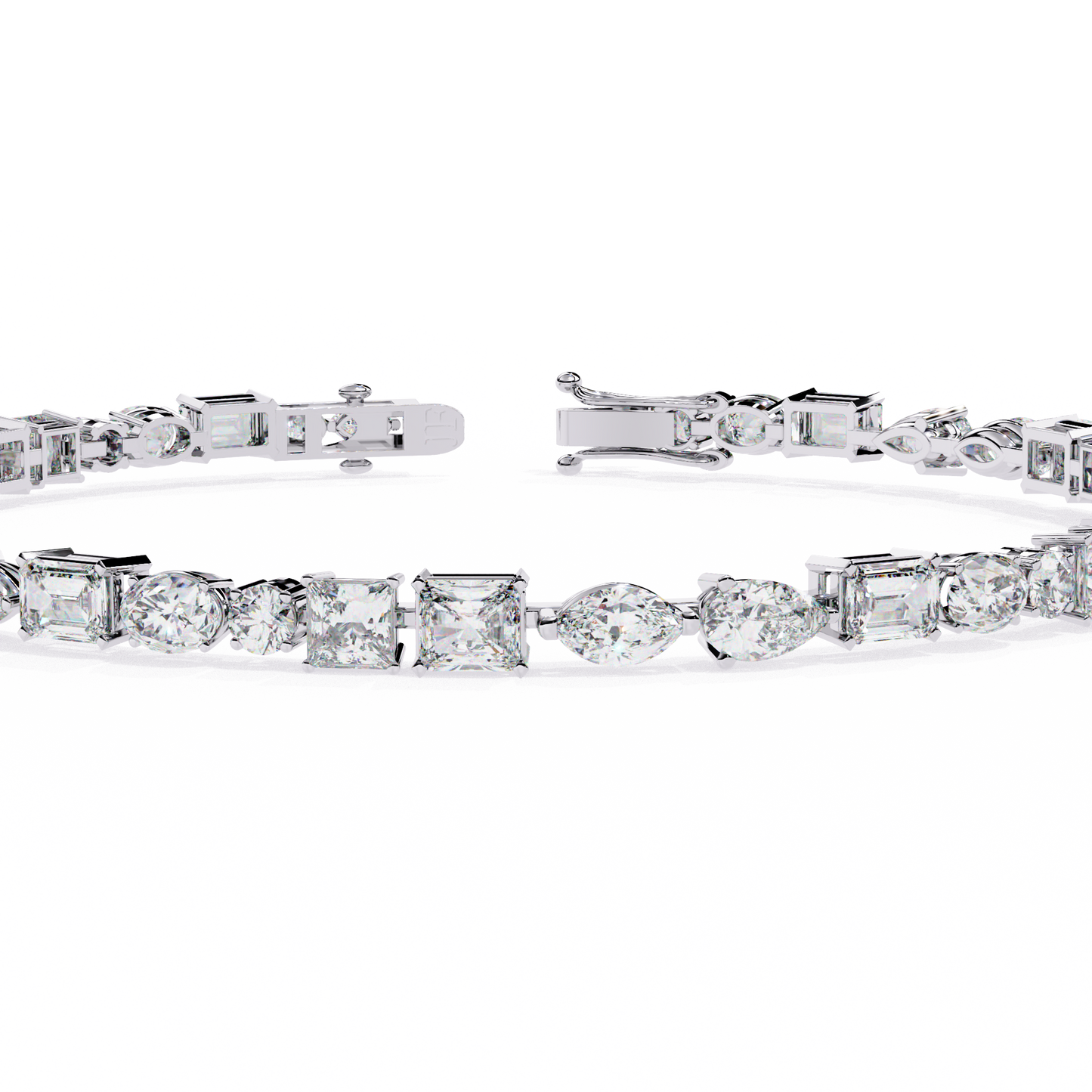 5.74Ct Multi Shape Lab Grown Daimond Unique Perfect Dainty Handcrafted Statement Tennis Bracelet Annivrasry Gift For Her