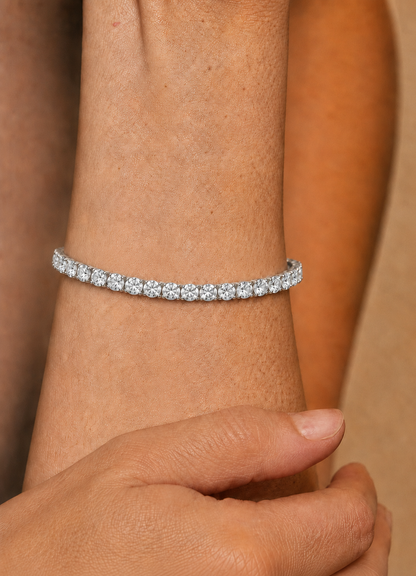 3.89 Ct Round Cut Diamond Stackable Tennis Bracelet
