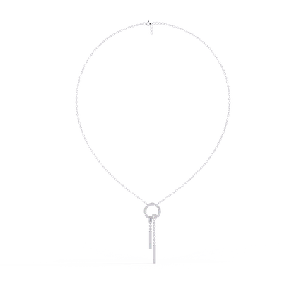 Baguette, Princess and Round 14K Solid Rose Gold Natural Cut Diamond Bezel Set Antique Necklace Gifted for Women's - HIGHCARAT DIAMONDS