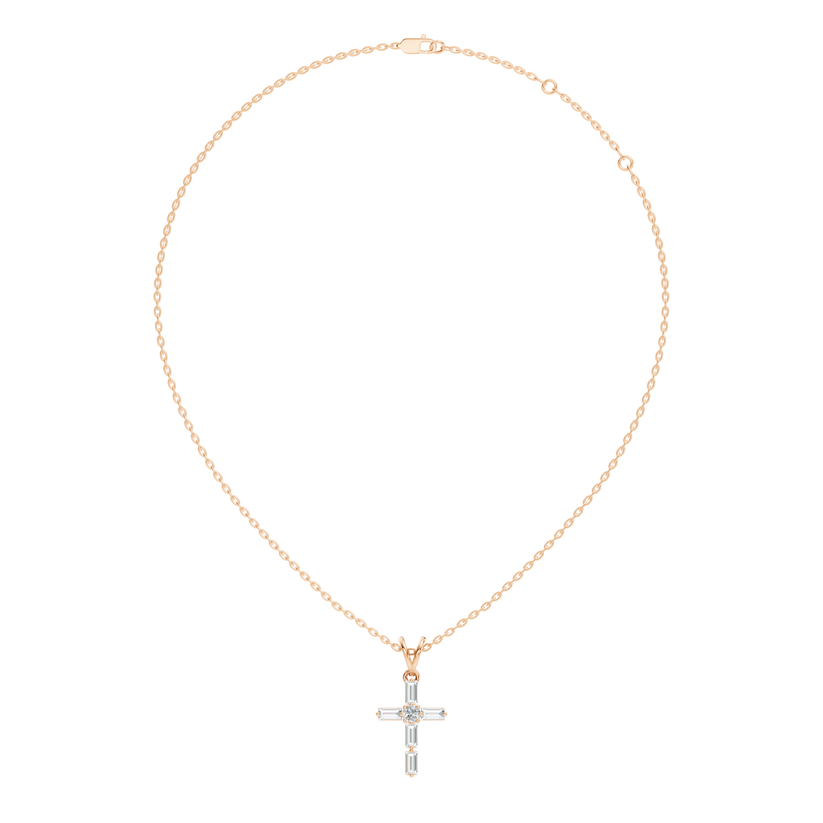0.76 CT Baguette Cut Unisex Cross Pendant Elegant Eco-Friendly Lab-Grown Diamond Gift - HIGHCARAT DIAMONDS