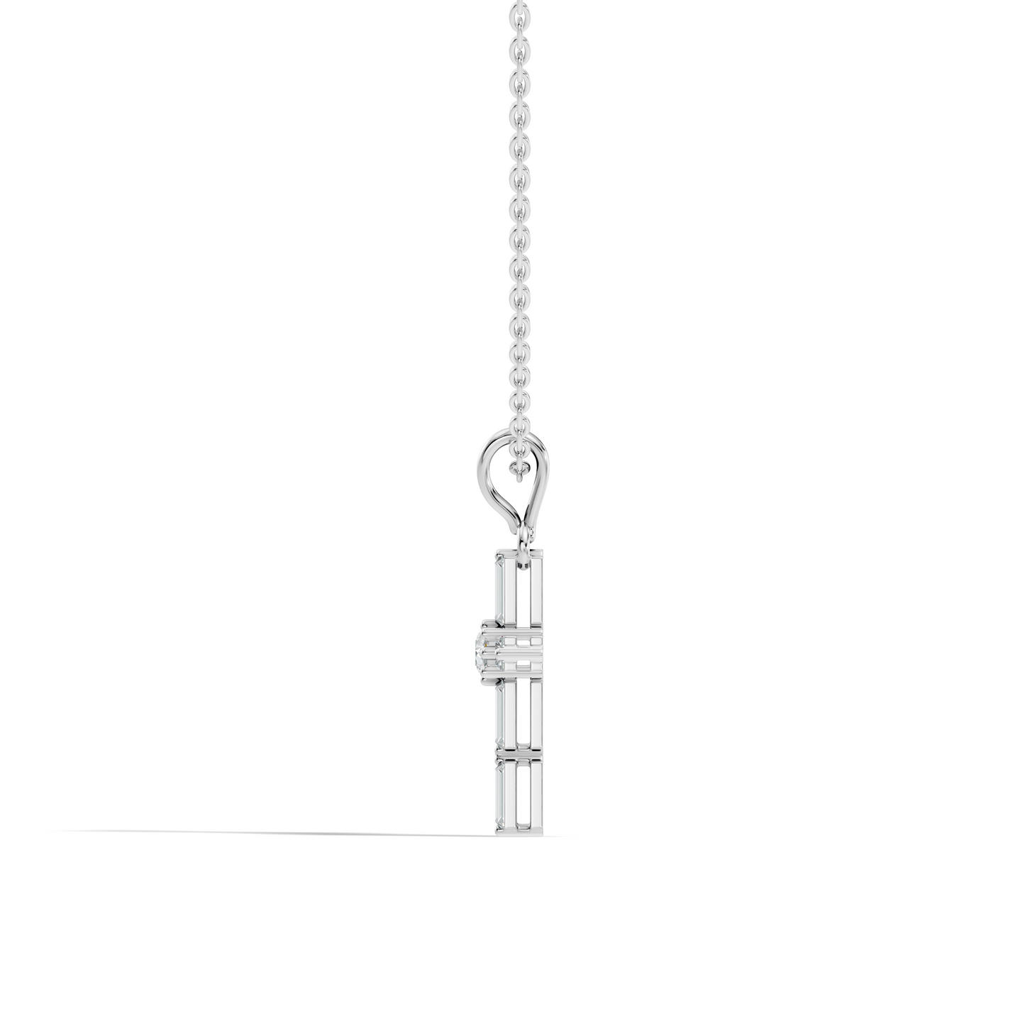 0.76 CT Baguette Cut Unisex Cross Pendant Elegant Eco-Friendly Lab-Grown Diamond Gift - HIGHCARAT DIAMONDS
