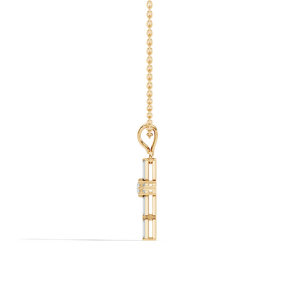 0.76 CT Baguette Cut Unisex Cross Pendant Elegant Eco-Friendly Lab-Grown Diamond Gift - HIGHCARAT DIAMONDS