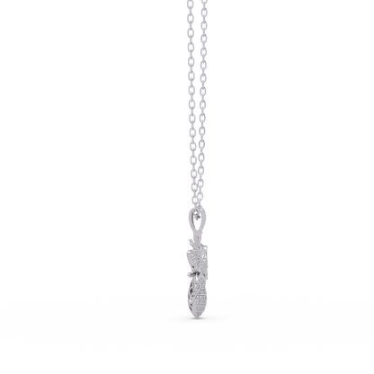 Bee Shape Lab-Grown Diamond Rose Gold Pendant - HIGHCARAT DIAMONDS