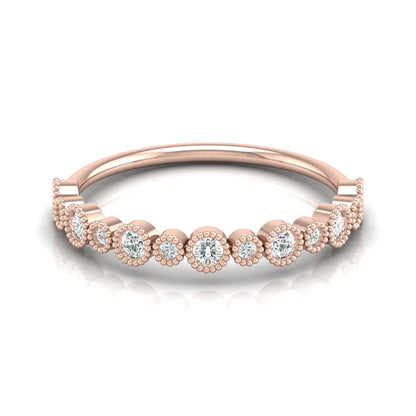 Bezel Set 0.26 CT Classic Band Designed  For Her Elegant & Durable MInimalist Band Ring - HIGHCARAT DIAMONDS