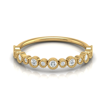 Bezel Set 0.26 CT Classic Band Designed  For Her Elegant & Durable MInimalist Band Ring - HIGHCARAT DIAMONDS