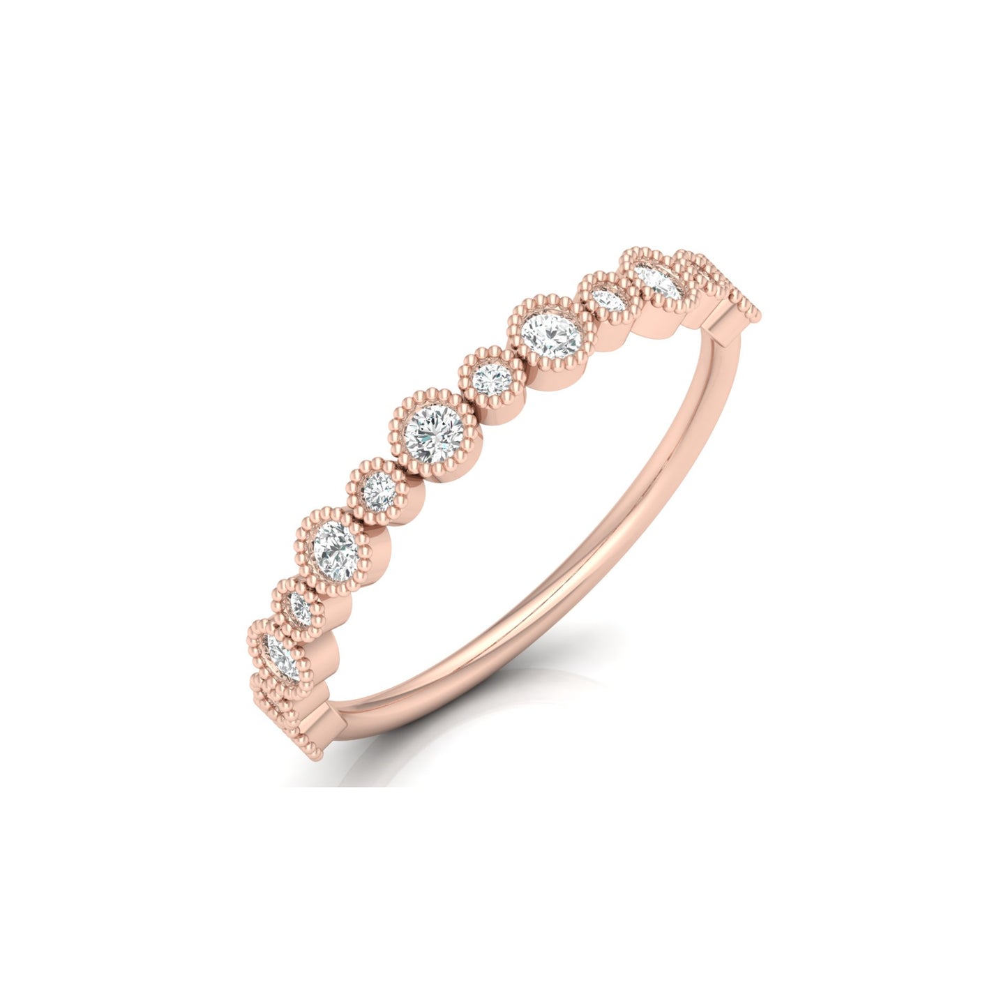 Bezel Set 0.26 CT Classic Band Designed  For Her Elegant & Durable MInimalist Band Ring - HIGHCARAT DIAMONDS