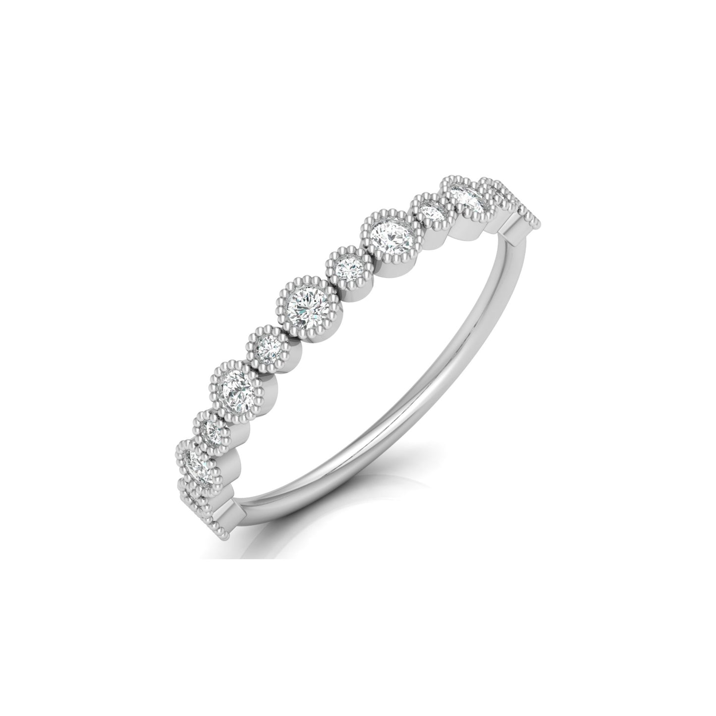 Bezel Set 0.26 CT Classic Band Designed  For Her Elegant & Durable MInimalist Band Ring - HIGHCARAT DIAMONDS