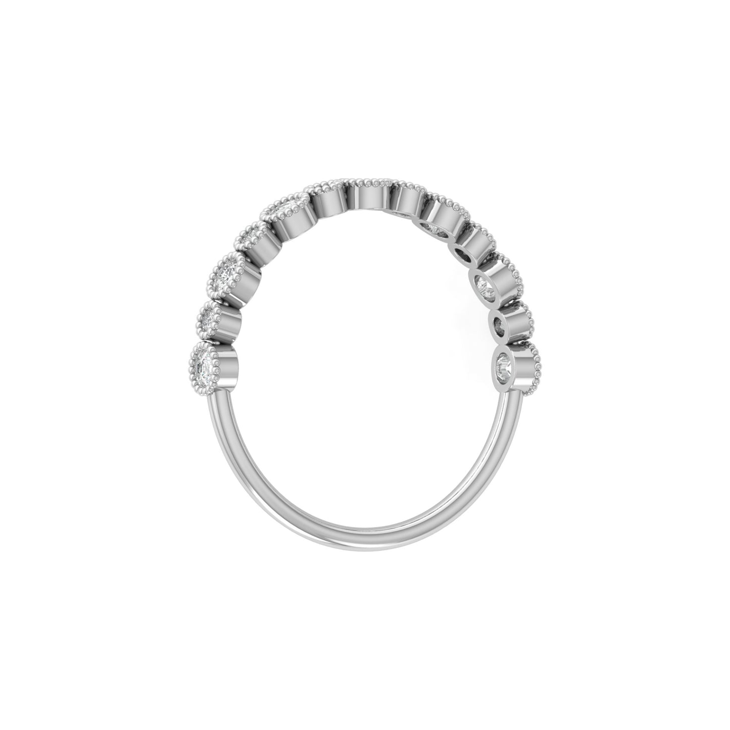 Bezel Set 0.26 CT Classic Band Designed  For Her Elegant & Durable MInimalist Band Ring - HIGHCARAT DIAMONDS