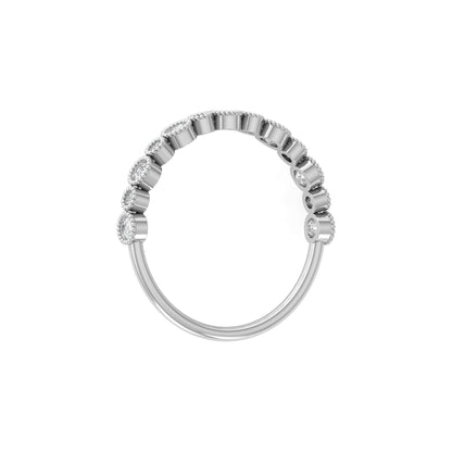 Bezel Set 0.26 CT Classic Band Designed  For Her Elegant & Durable MInimalist Band Ring - HIGHCARAT DIAMONDS