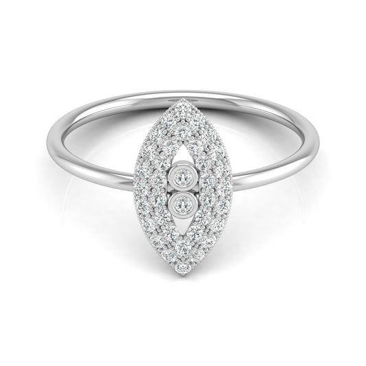Bezel Set Round Diamond Ring In 14 KT Solid Rose Gold Modern And Secure Design For Her - HIGHCARAT DIAMONDS