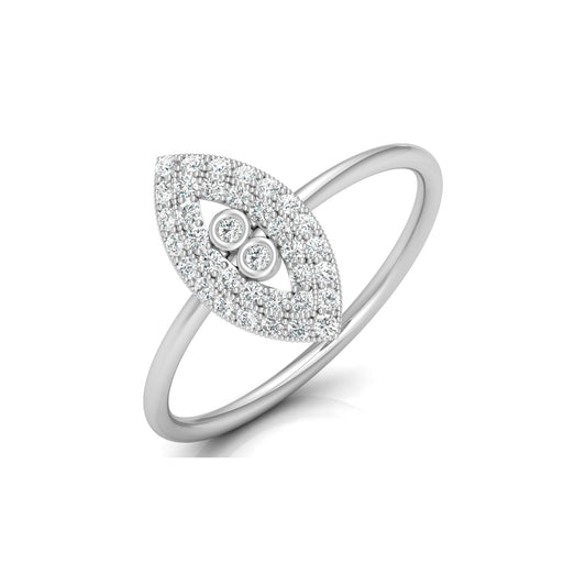 Bezel Set Round Diamond Ring In 14 KT Solid Rose Gold Modern And Secure Design For Her - HIGHCARAT DIAMONDS