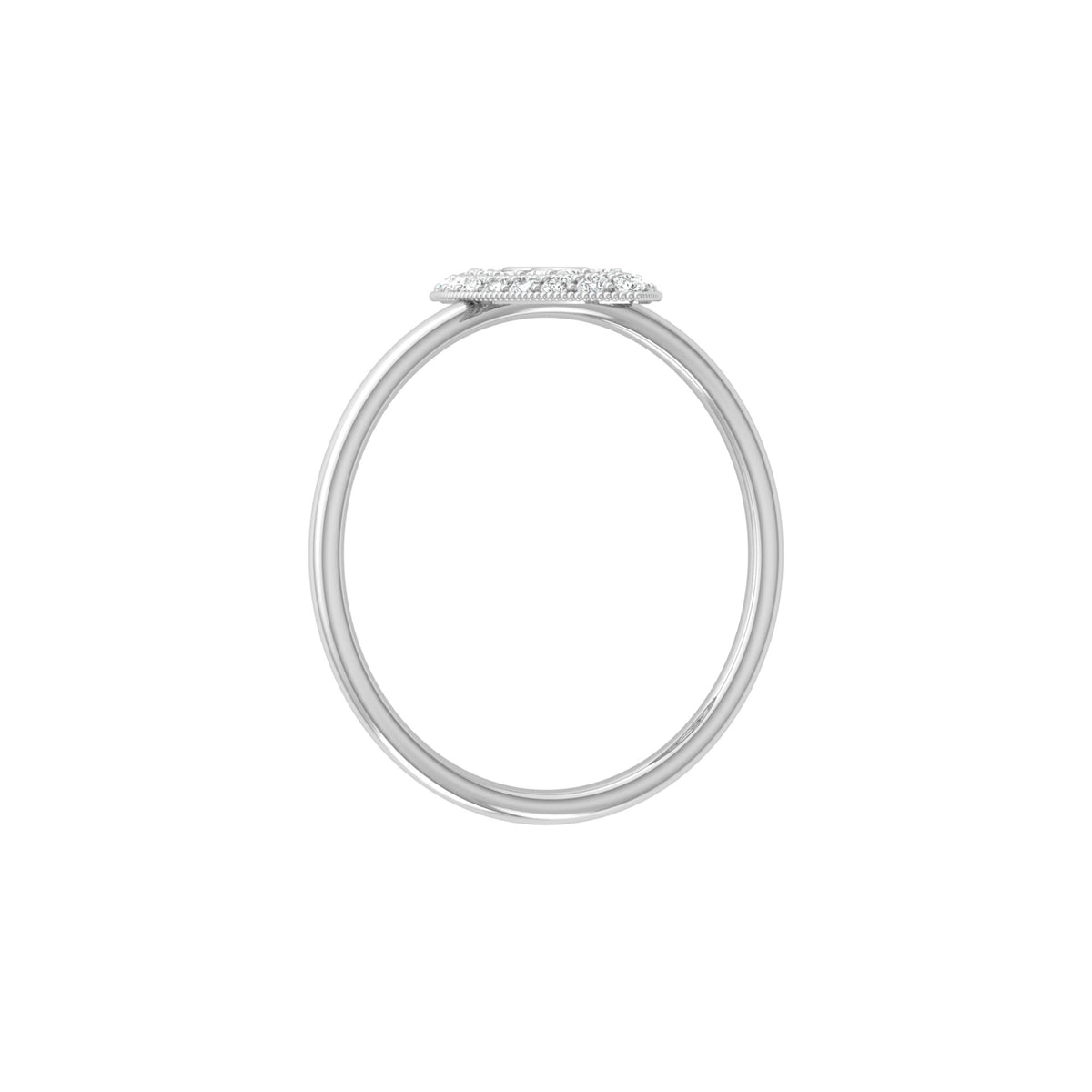 Bezel Set Round Diamond Ring In 14 KT Solid Rose Gold Modern And Secure Design For Her - HIGHCARAT DIAMONDS