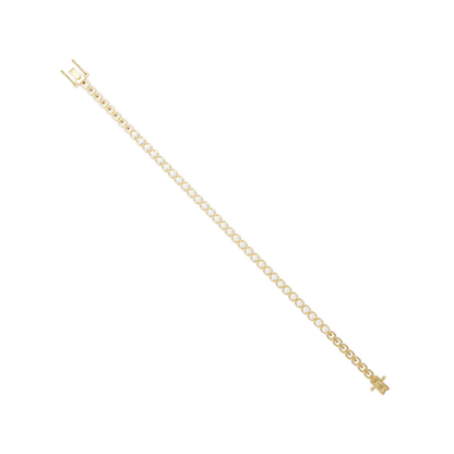 Bezel Set Round Lab-Grown Diamond Rose Gold Tennis Bracelet - HIGHCARAT DIAMONDS