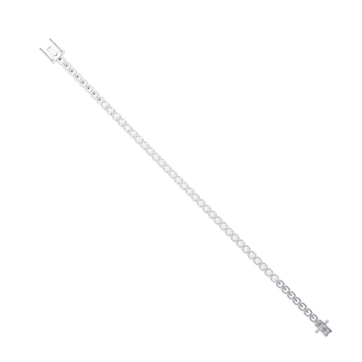 Bezel Set Round Lab-Grown Diamond Rose Gold Tennis Bracelet - HIGHCARAT DIAMONDS