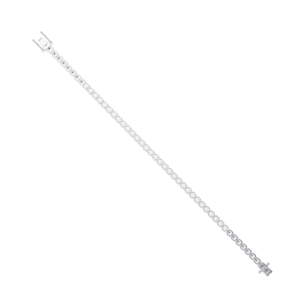 Bezel Set Round Lab-Grown Diamond Rose Gold Tennis Bracelet - HIGHCARAT DIAMONDS