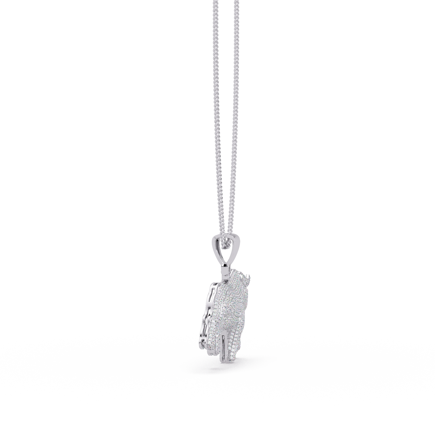 Bull Shape Pave Lab Grown Diamond Pendant - HIGHCARAT DIAMONDS