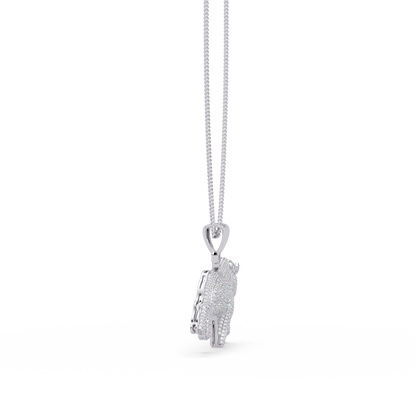 Bull Shape Pave Lab Grown Diamond Pendant - HIGHCARAT DIAMONDS