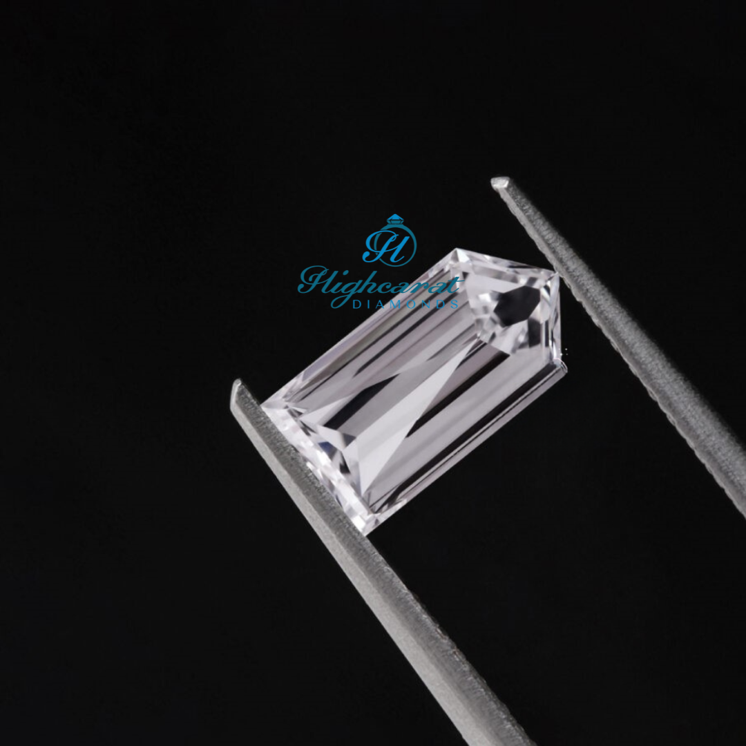 Loose Bullet Cut Diamond showcasing sharp contours and polished finish