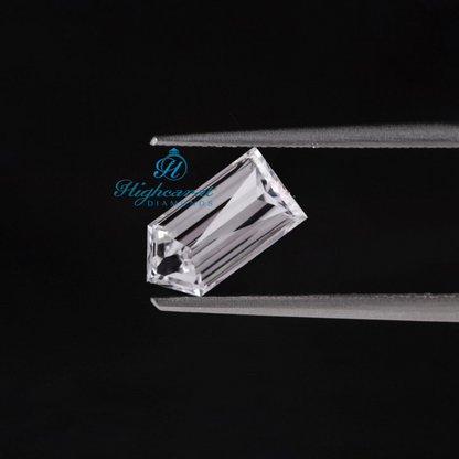 Precision Cut Bullet Shape Diamond featuring elongated structure and bright appearance