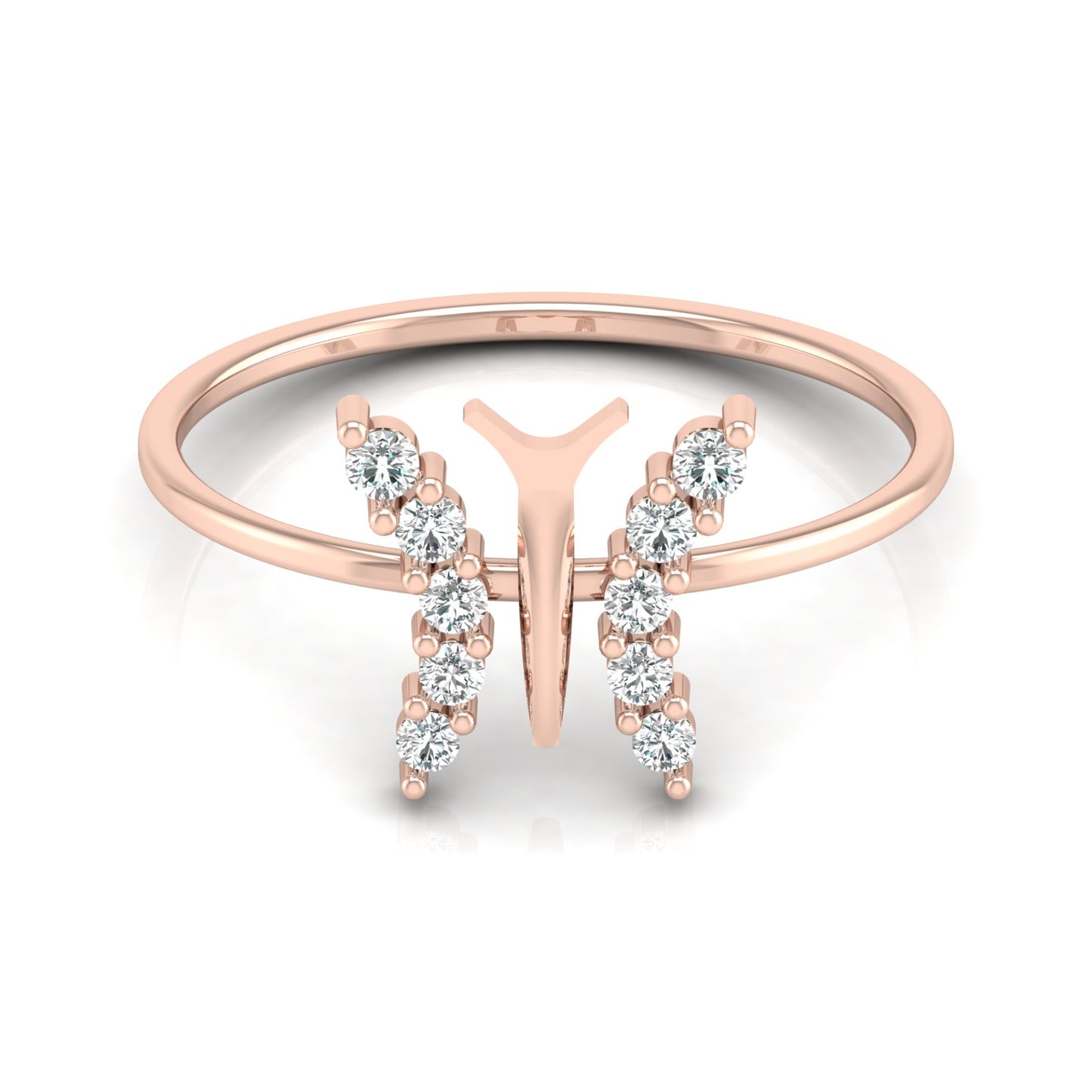 Butterfly Diamond Ring For Women's Symbol Of Freedom Made For Every Day - HIGHCARAT DIAMONDS