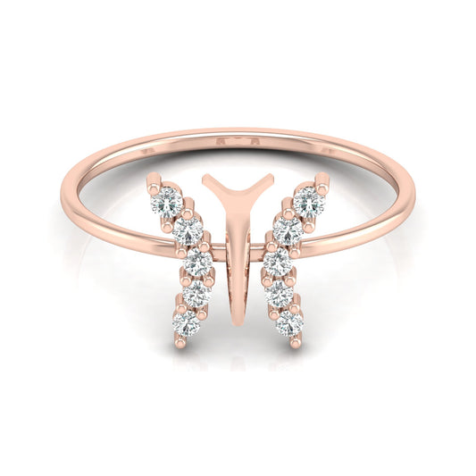 Butterfly Diamond Ring For Women's Symbol Of Freedom Made For Every Day - HIGHCARAT DIAMONDS