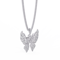 Butterfly Fairy Silhouette Lab Grown Diamond Pendant - HIGHCARAT DIAMONDS