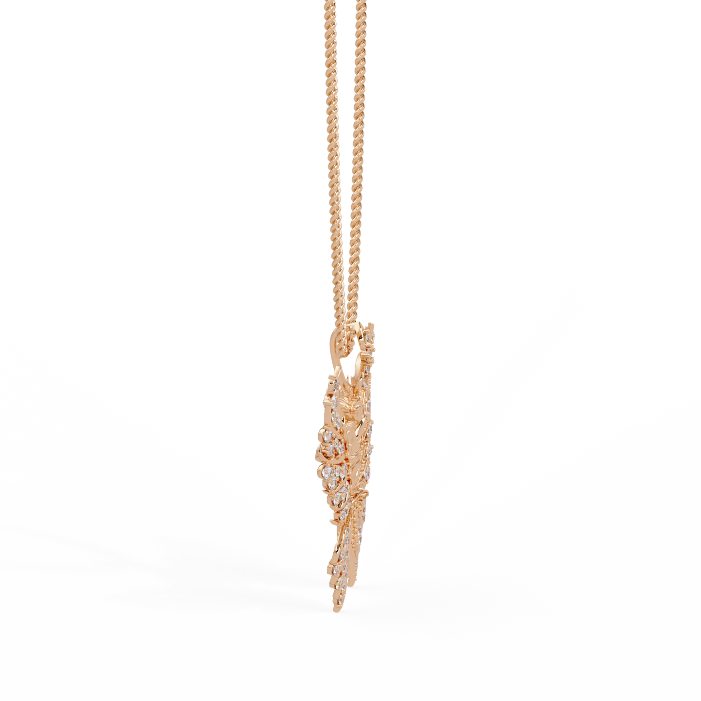 Butterfly Fairy Silhouette Lab Grown Diamond Pendant - HIGHCARAT DIAMONDS