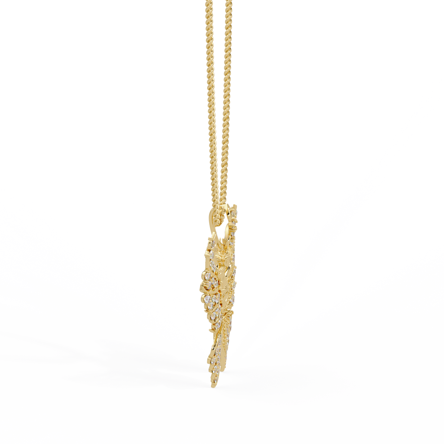 Butterfly Fairy Silhouette Lab Grown Diamond Pendant - HIGHCARAT DIAMONDS