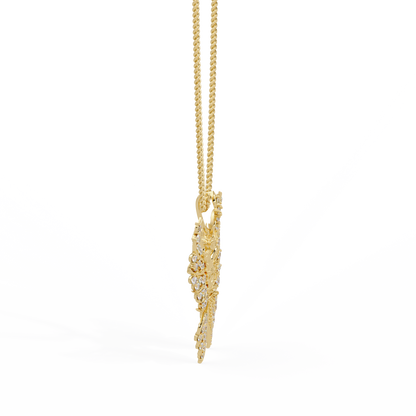 Butterfly Fairy Silhouette Lab Grown Diamond Pendant - HIGHCARAT DIAMONDS