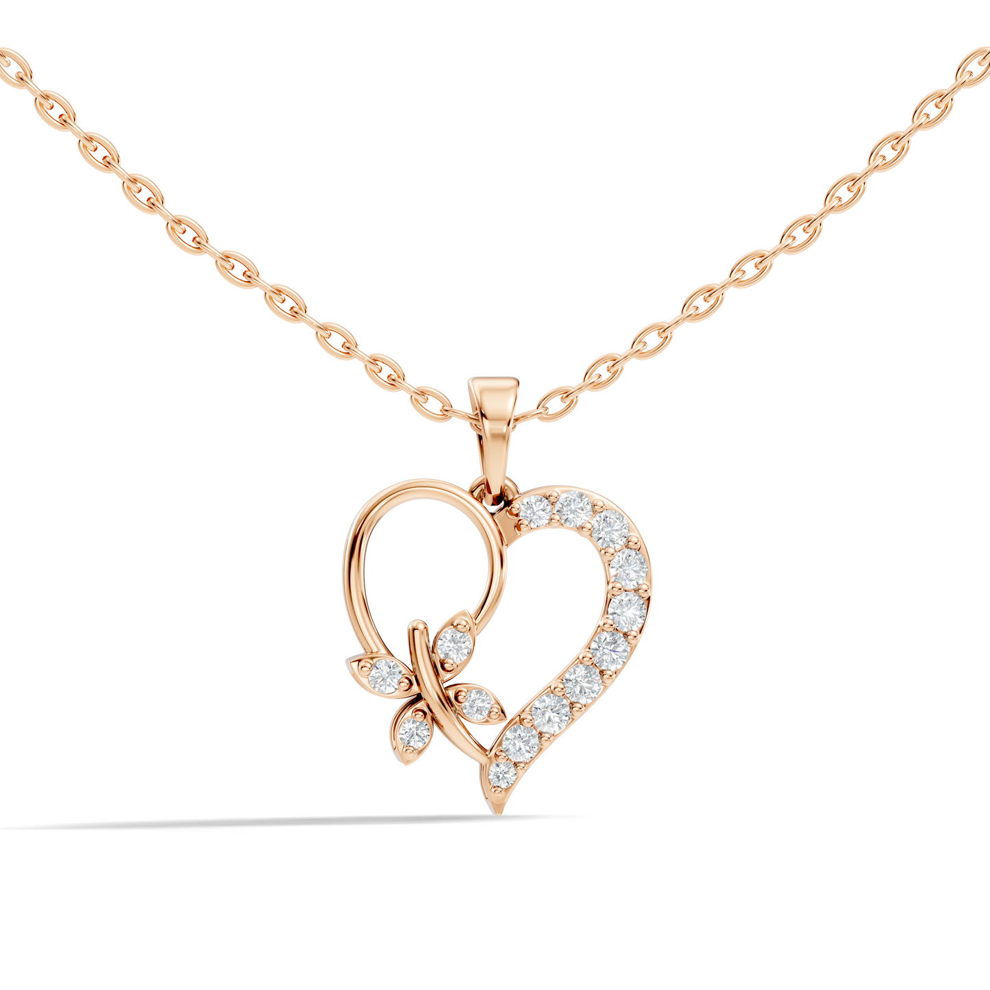 Round Cut Diamond Pendant with Halo Glamorous Vintage Design For Her - HIGHCARAT DIAMONDS