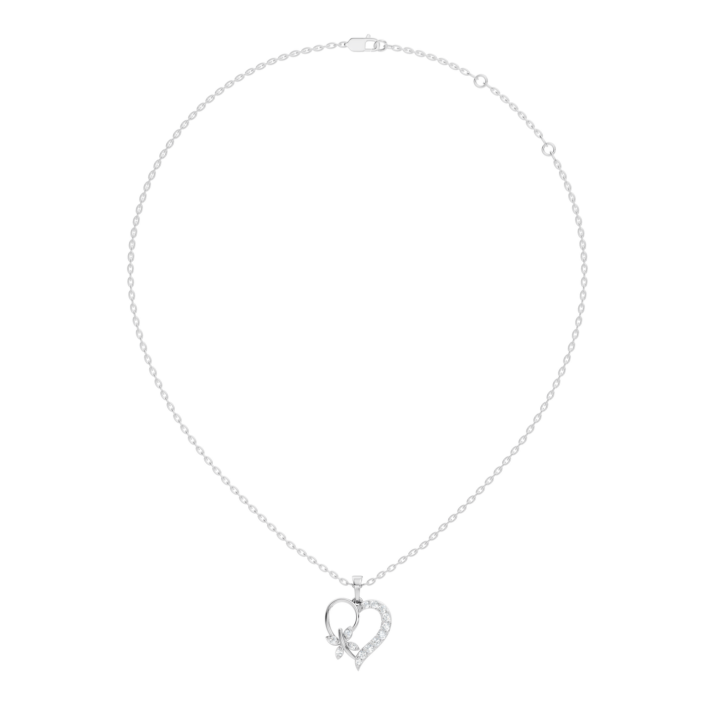Round Cut Diamond Pendant with Halo Glamorous Vintage Design For Her - HIGHCARAT DIAMONDS