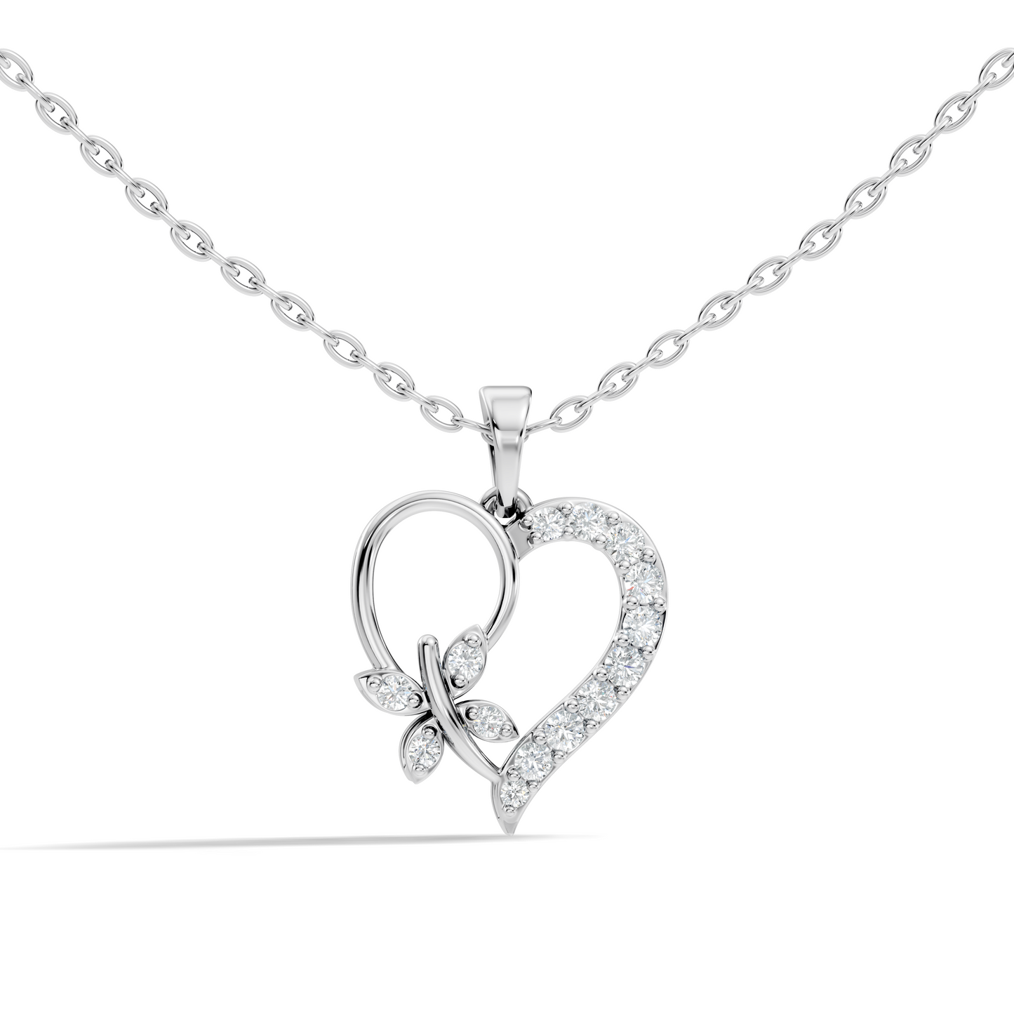 Round Cut Diamond Pendant with Halo Glamorous Vintage Design For Her - HIGHCARAT DIAMONDS